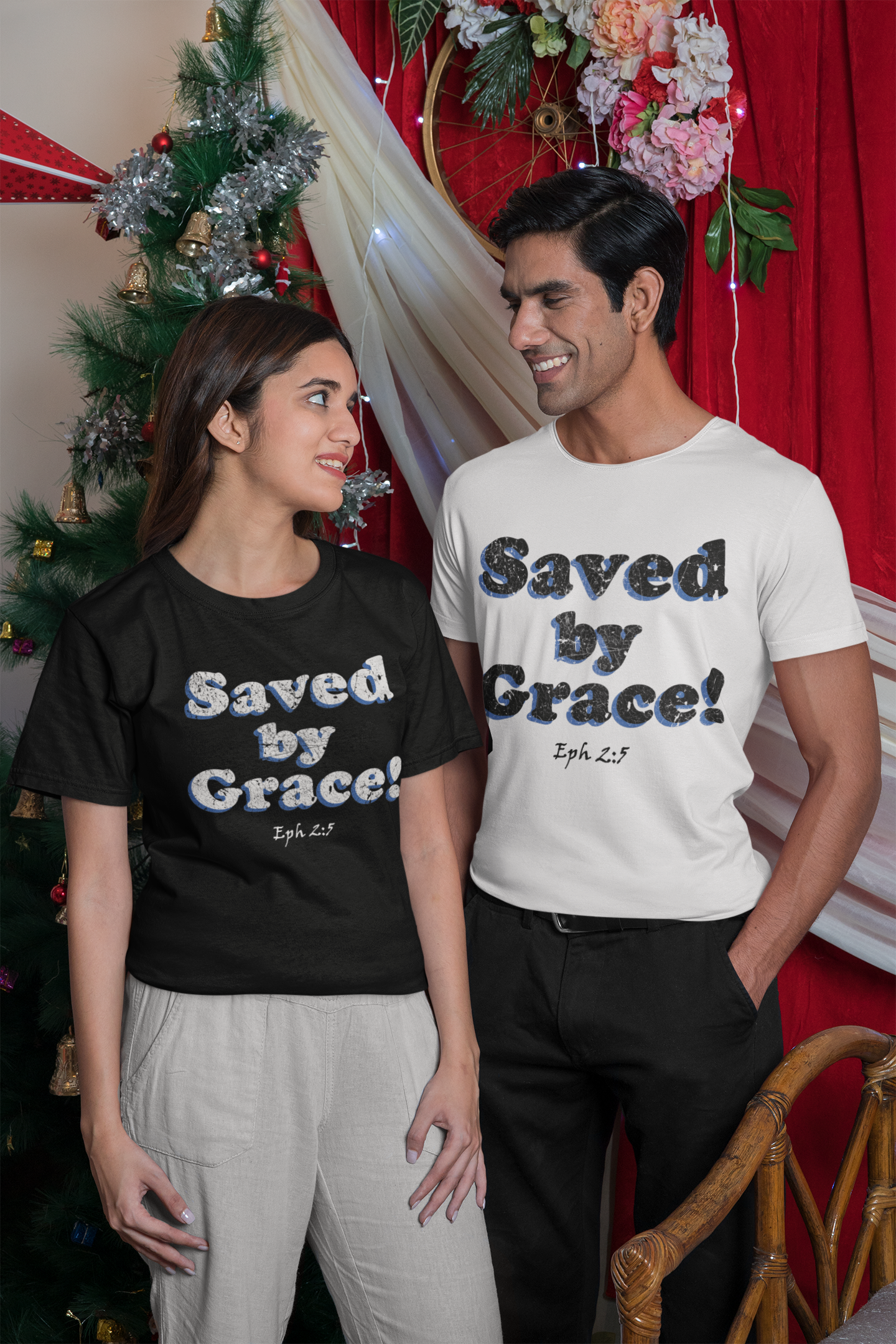 Saved by Grace! Unisex T-shirt - Solid Rock Designs | Christian Apparel