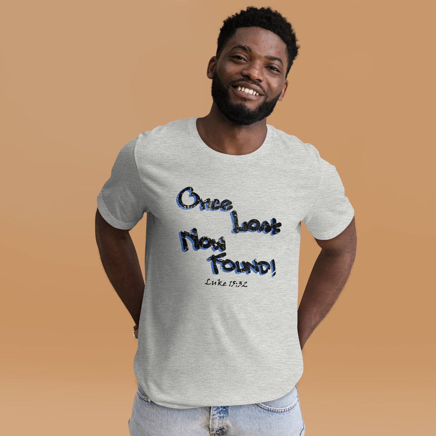Once Lost Now Found! Grunge Graffiti Unisex t-shirt - Solid Rock Designs | Christian Apparel
