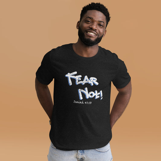 Fear Not! Grunge Graffiti Unisex t-shirt - Solid Rock Designs | Christian Apparel