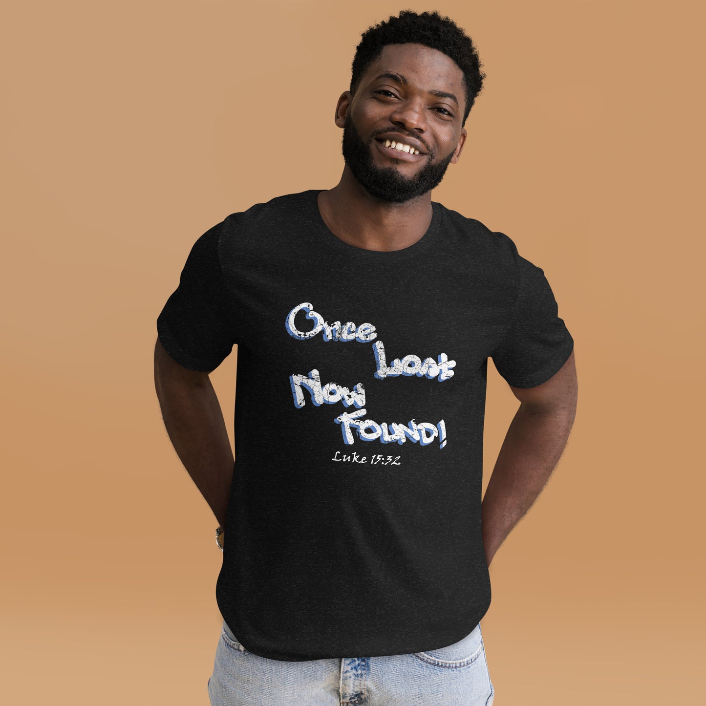 Once Lost Now Found! Grunge Graffiti Unisex t-shirt - Solid Rock Designs | Christian Apparel