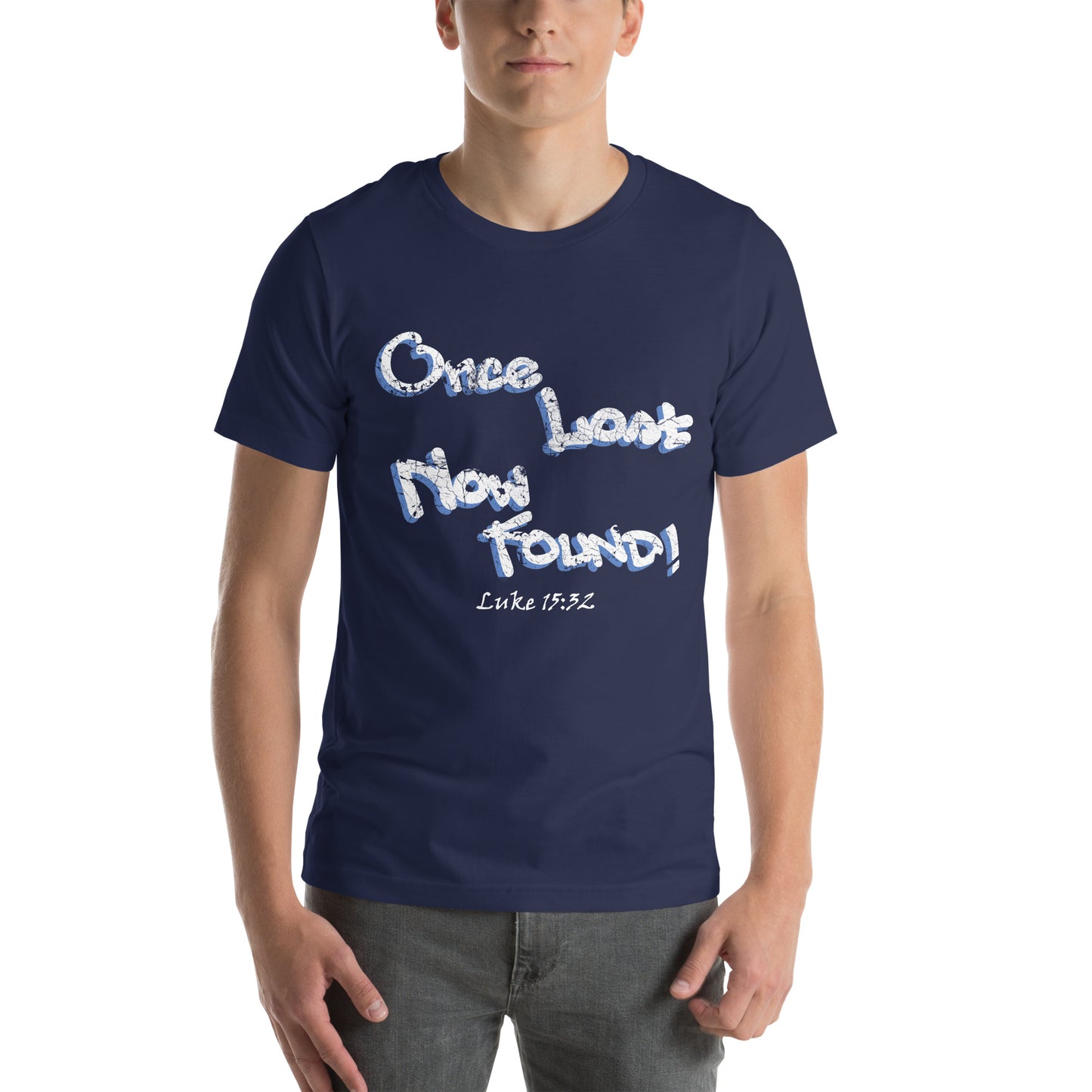Once Lost Now Found! Grunge Graffiti Unisex t-shirt - Solid Rock Designs | Christian Apparel