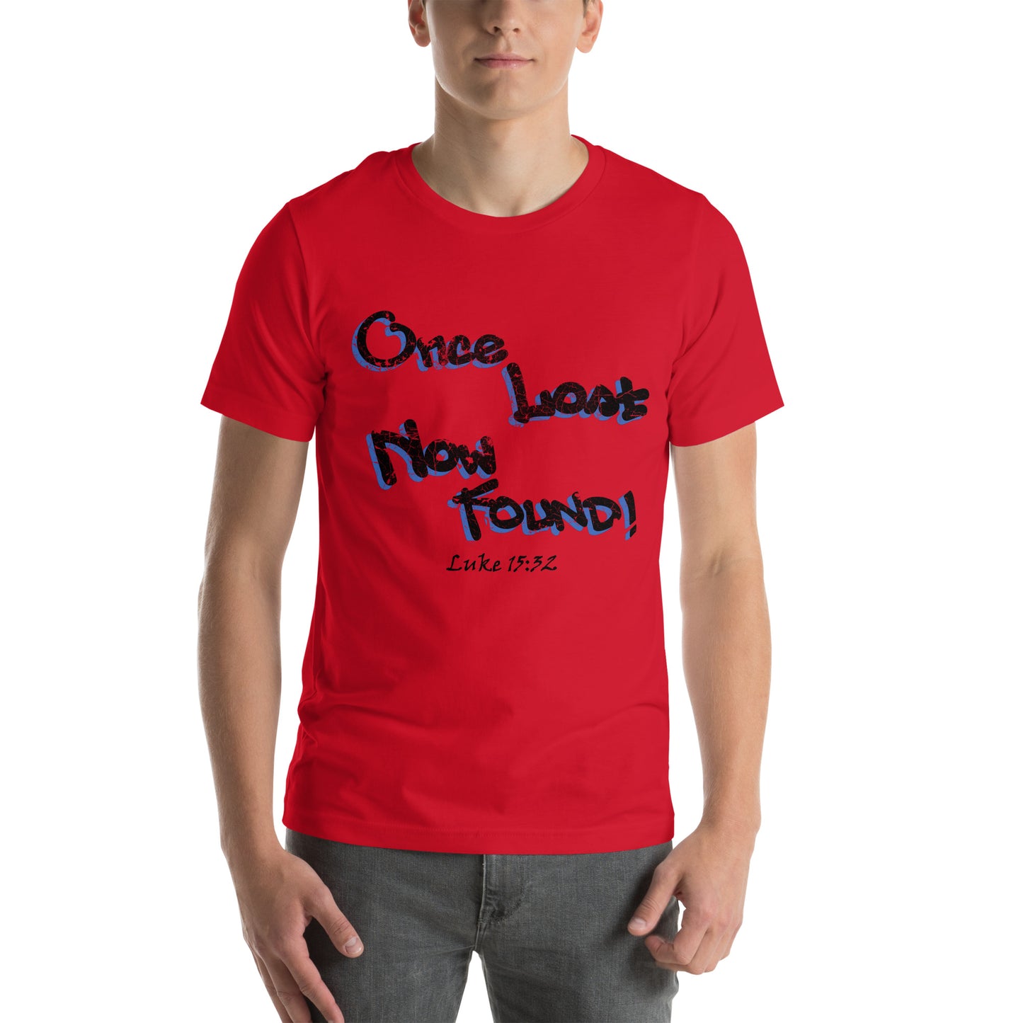 Once Lost Now Found! Grunge Graffiti Unisex t-shirt - Solid Rock Designs | Christian Apparel