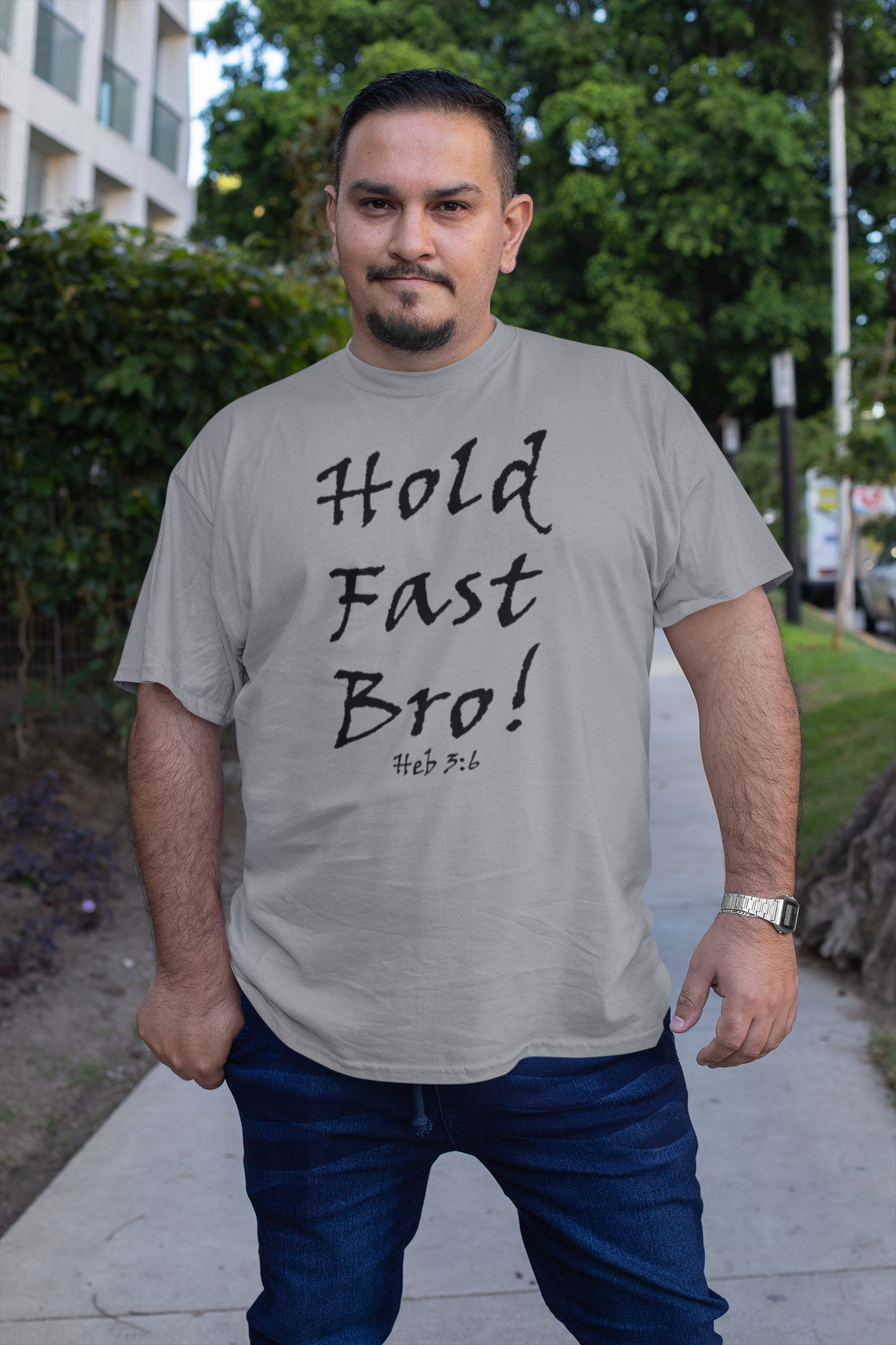 Hold Fast Bro! Unisex t-shirt - Solid Rock Designs | Christian Apparel
