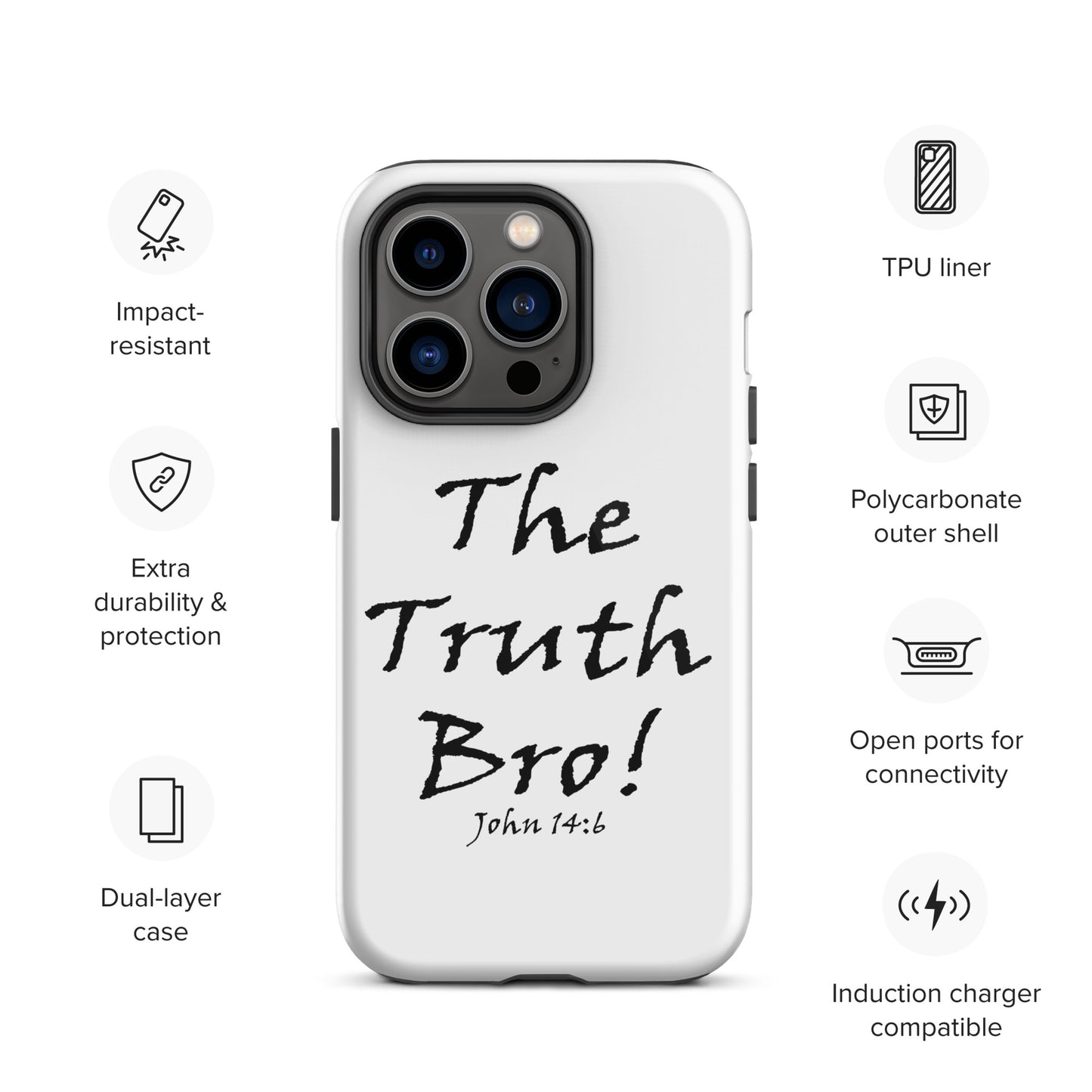 The Truth Bro! Tough iPhone Case - Solid Rock Designs | Christian Apparel