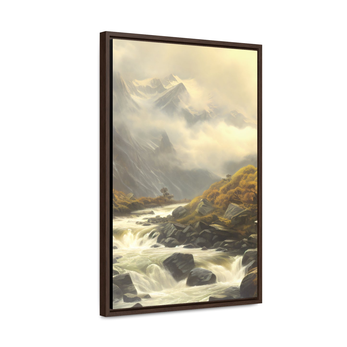 Mountain Valley center Gallery Canvas Wraps, Vertical Frame - Solid Rock Designs | Christian Apparel