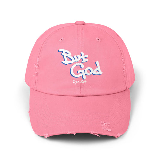 But God Distressed Cap