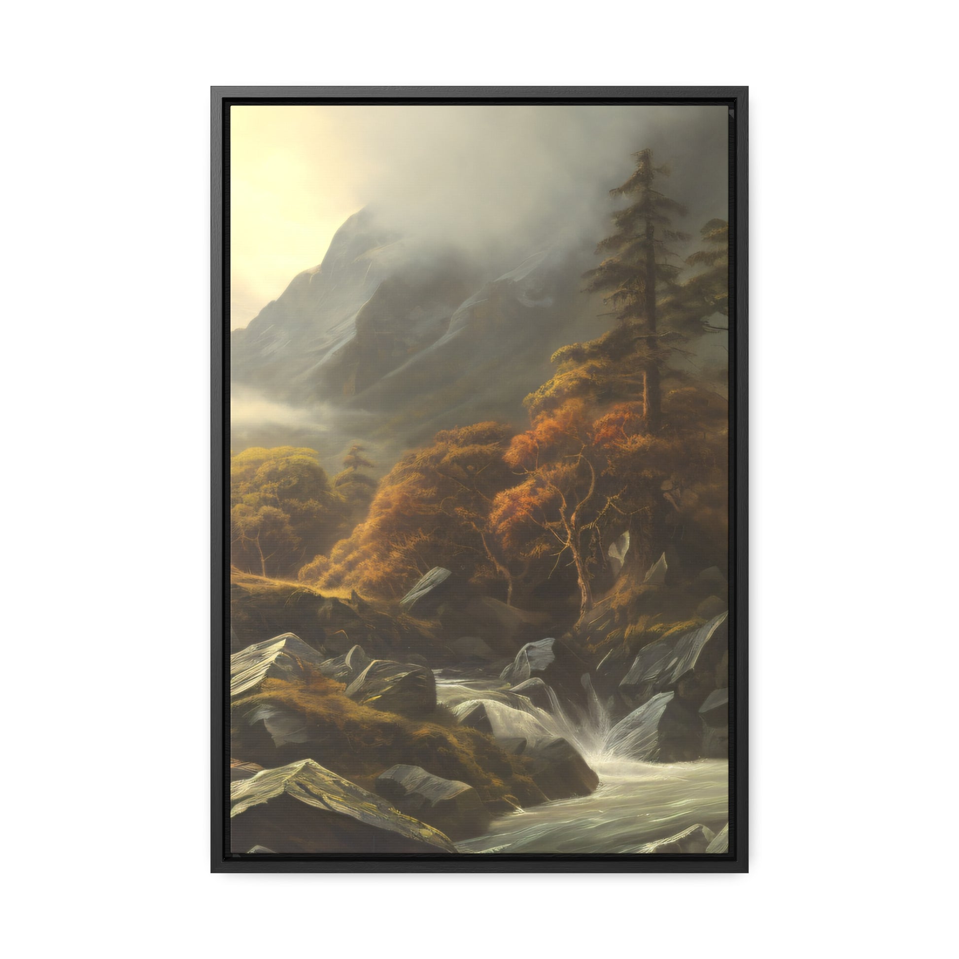 Mountain Valley right Gallery Canvas Wraps, Vertical Frame - Solid Rock Designs | Christian Apparel