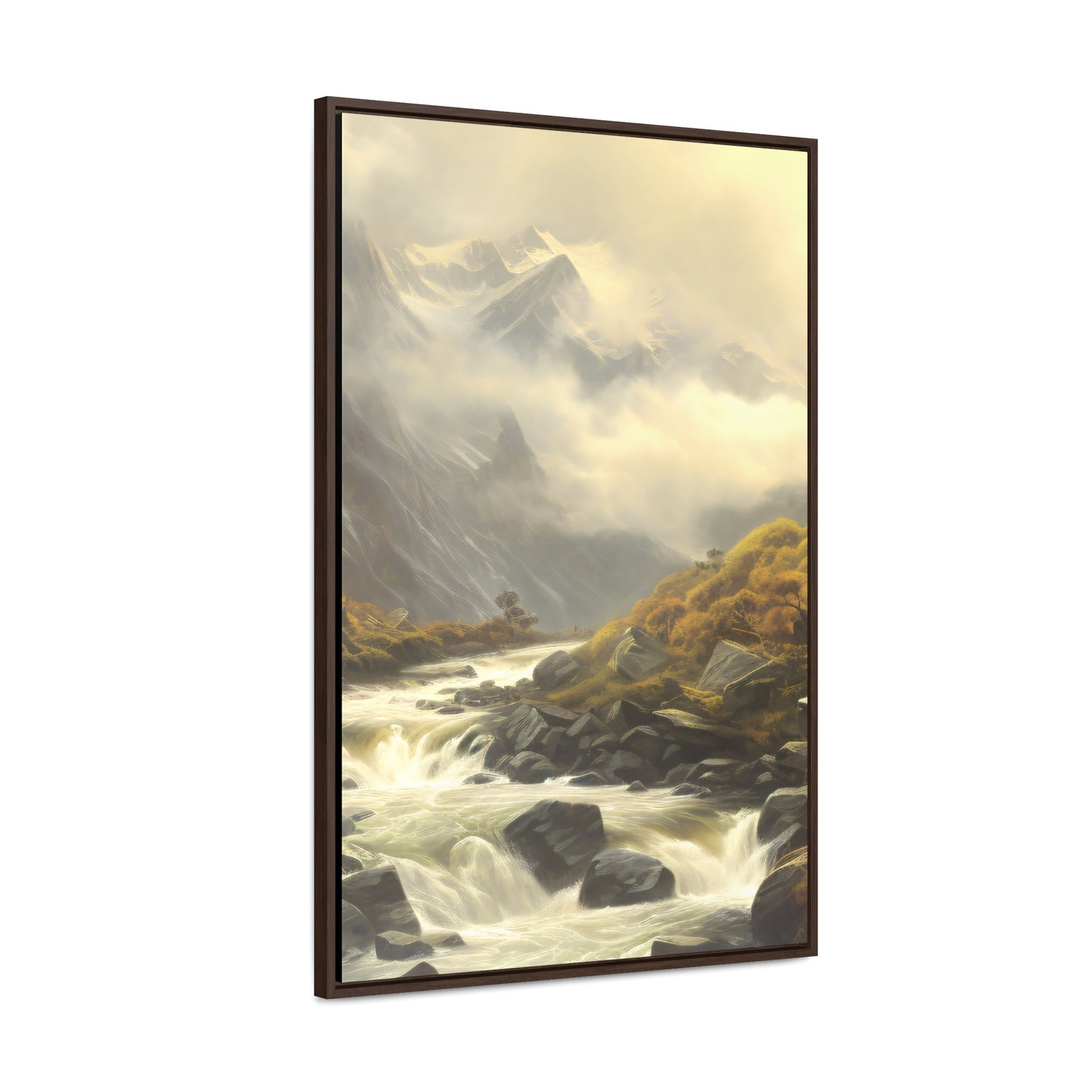 Mountain Valley center Gallery Canvas Wraps, Vertical Frame - Solid Rock Designs | Christian Apparel