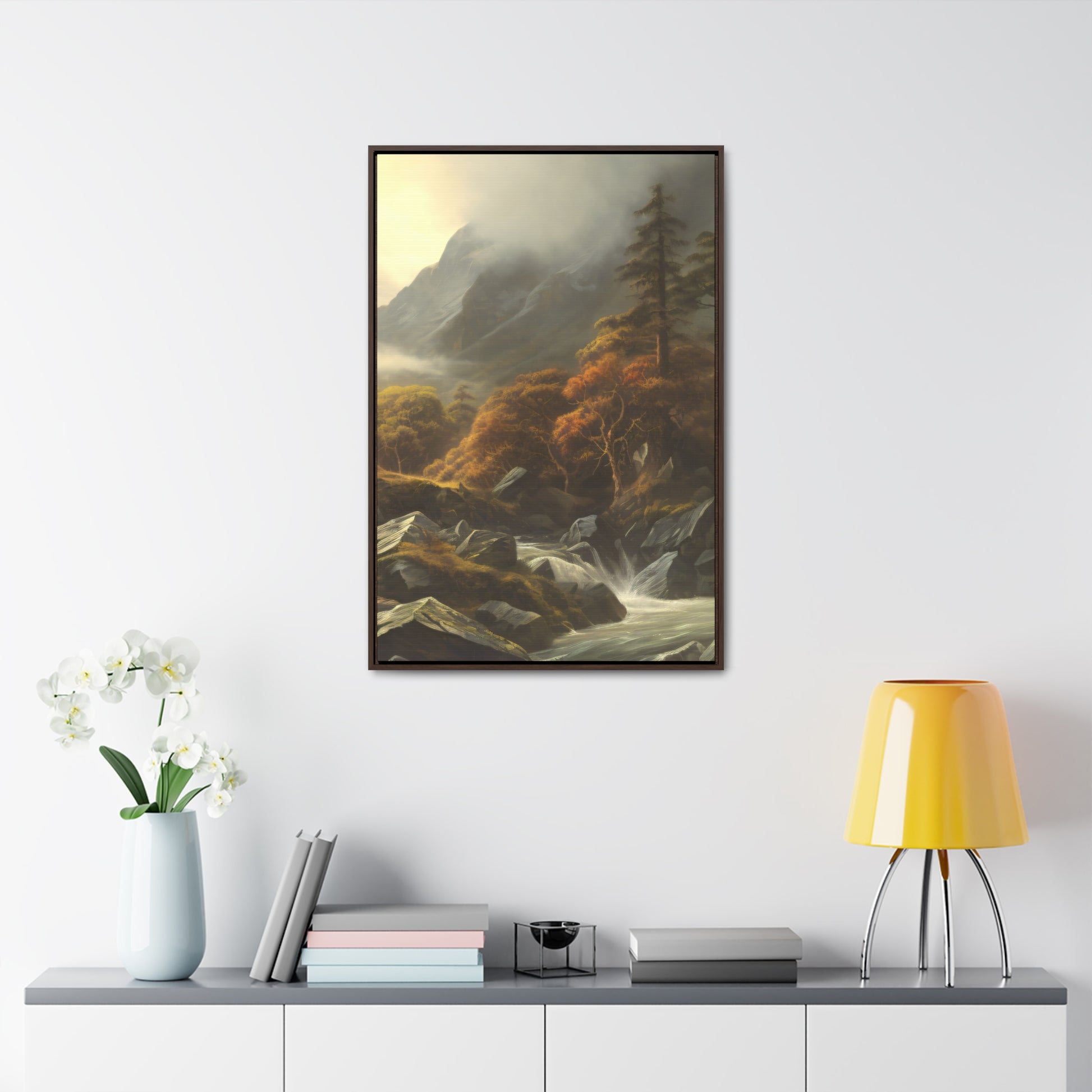 Mountain Valley right Gallery Canvas Wraps, Vertical Frame - Solid Rock Designs | Christian Apparel