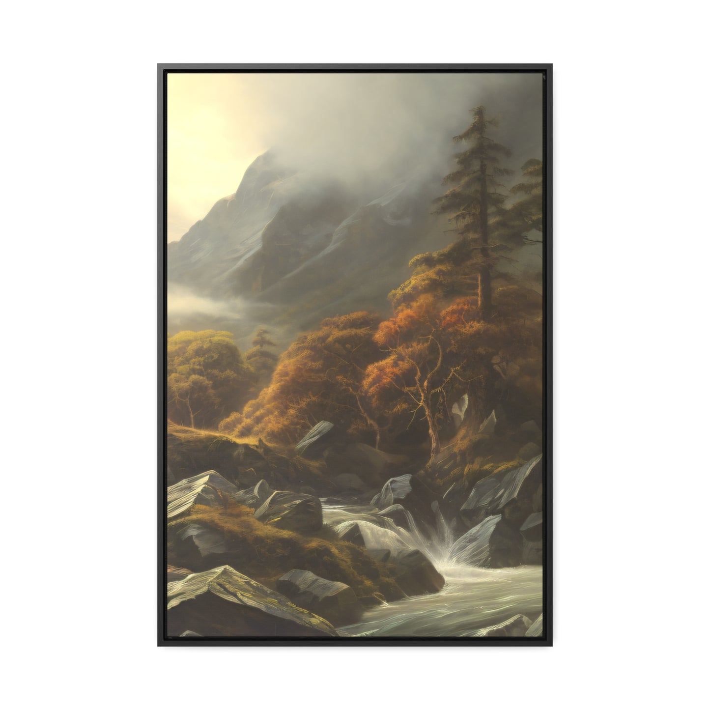 Mountain Valley right Gallery Canvas Wraps, Vertical Frame - Solid Rock Designs | Christian Apparel