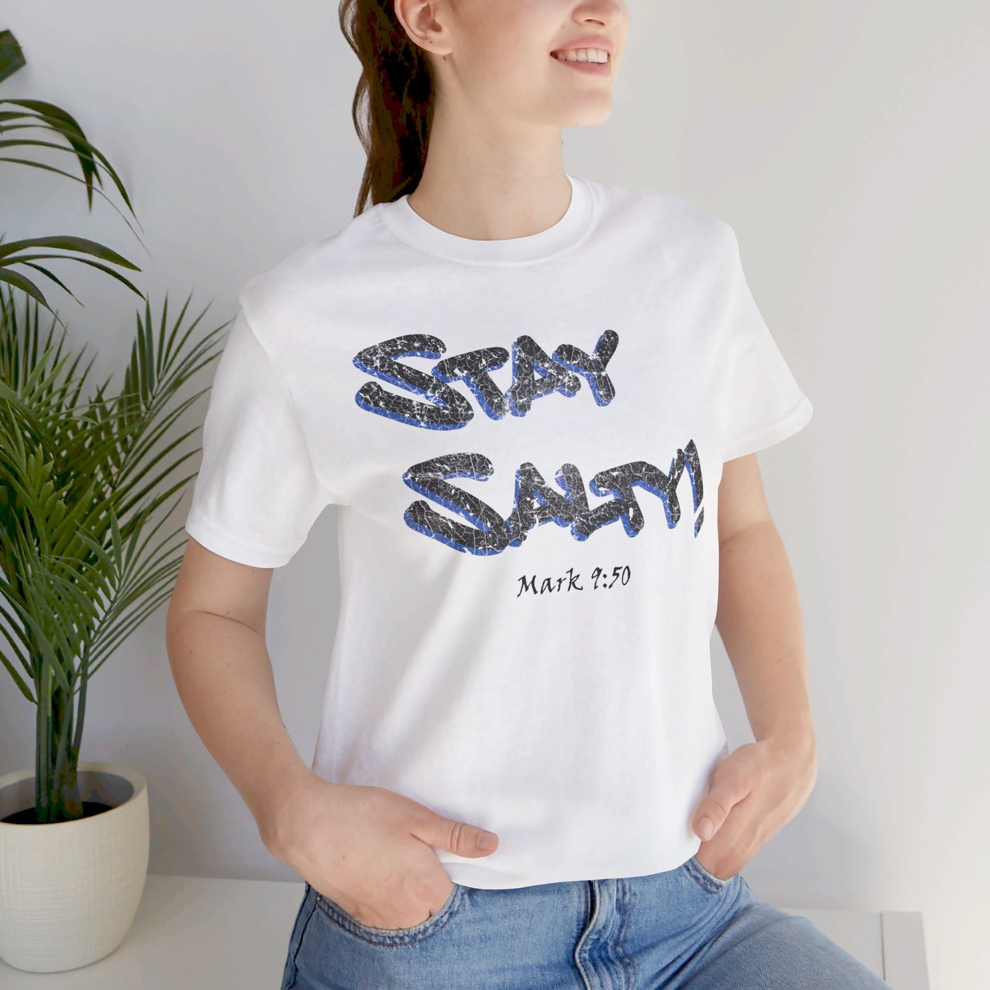 Stay Salty Graffiti Grunge Unisex Short-sleeve T-shirt