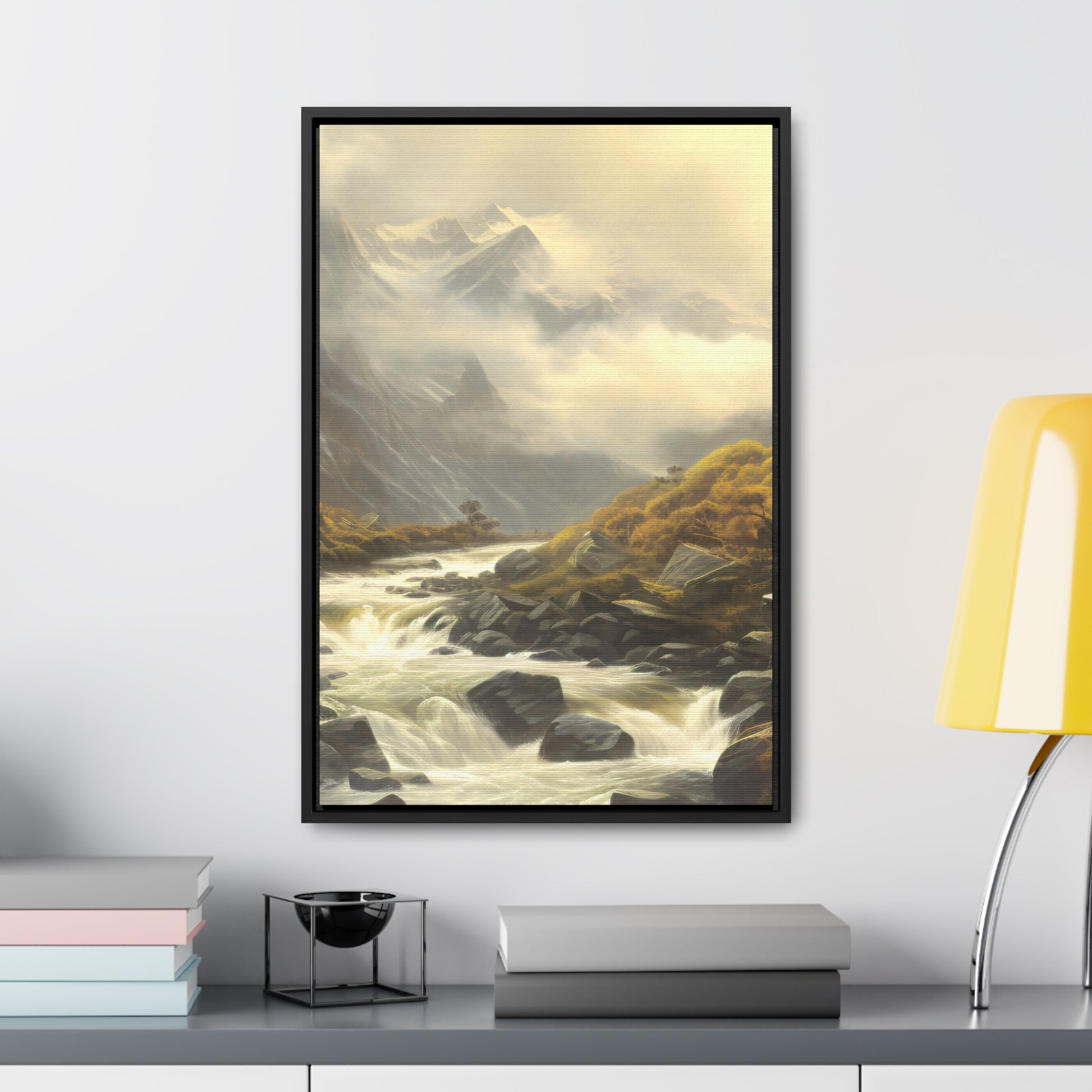 Mountain Valley center Gallery Canvas Wraps, Vertical Frame - Solid Rock Designs | Christian Apparel