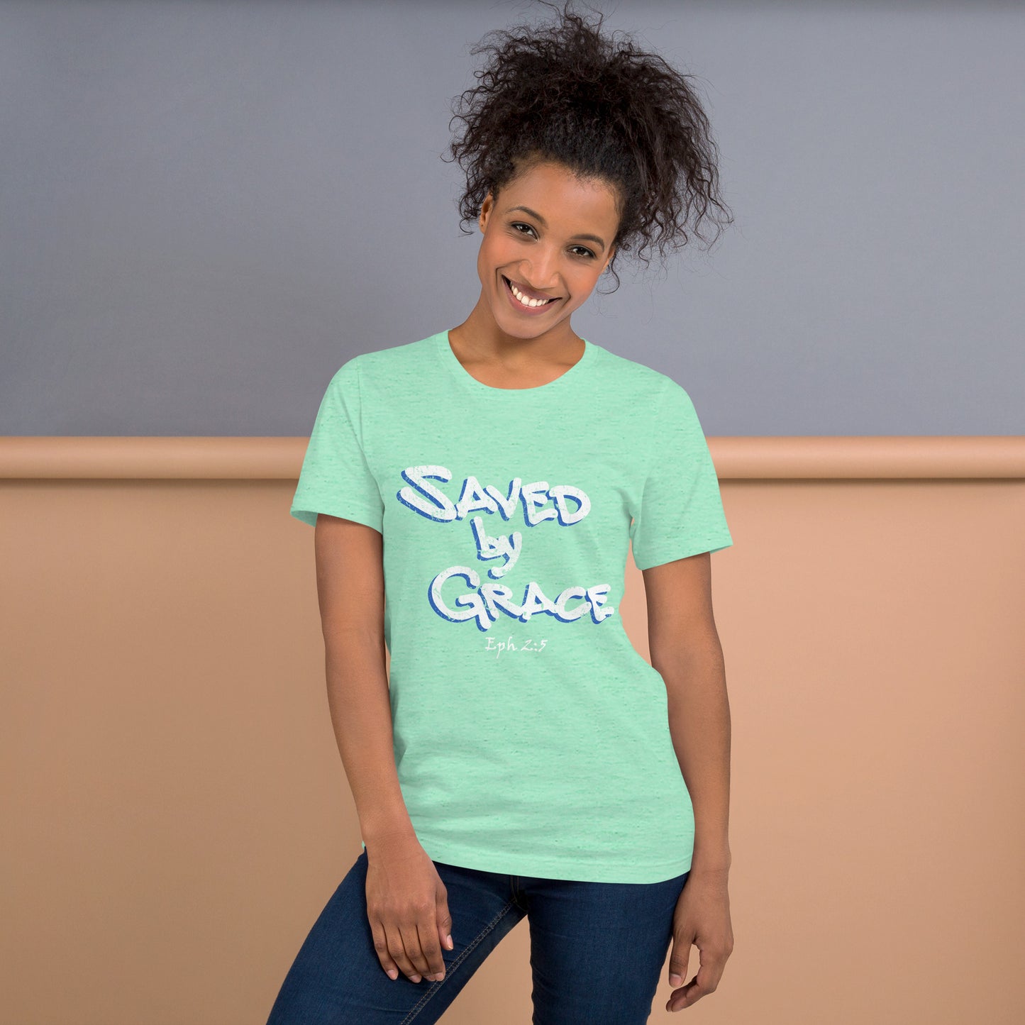 Saved by Grace Grungy-Graffiti Unisex T-shirt