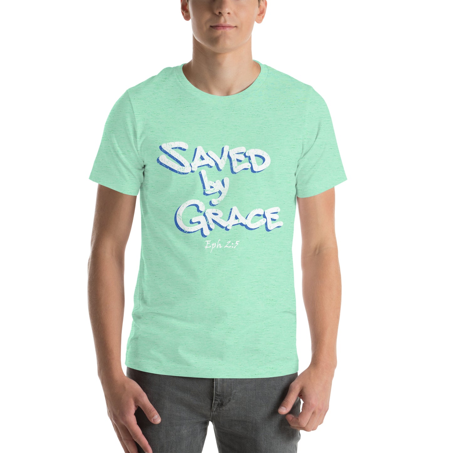 Saved by Grace Grungy-Graffiti Unisex T-shirt