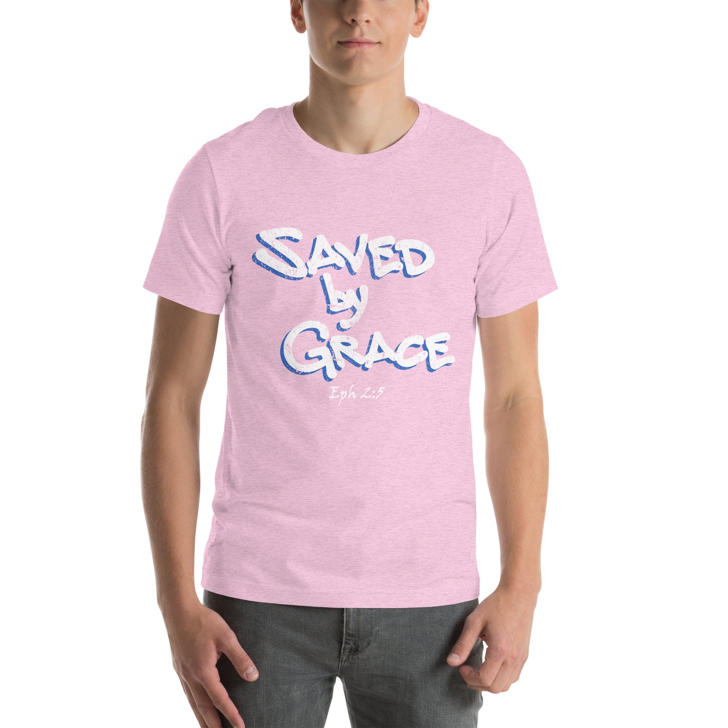 Saved by Grace Grungy-Graffiti Unisex T-shirt