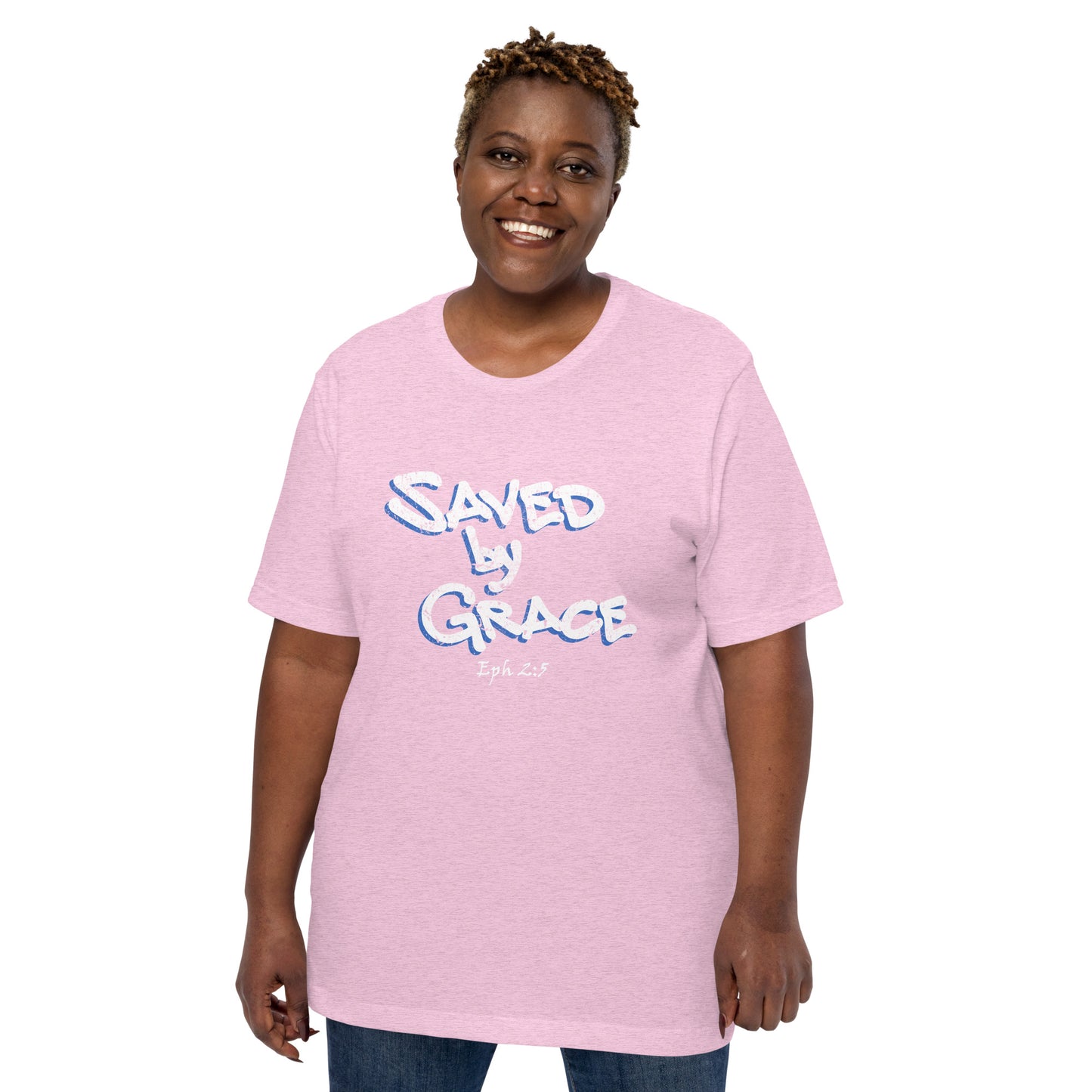 Saved by Grace Grungy-Graffiti Unisex T-shirt