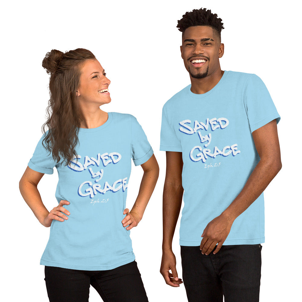 Saved by Grace Grungy-Graffiti Unisex T-shirt