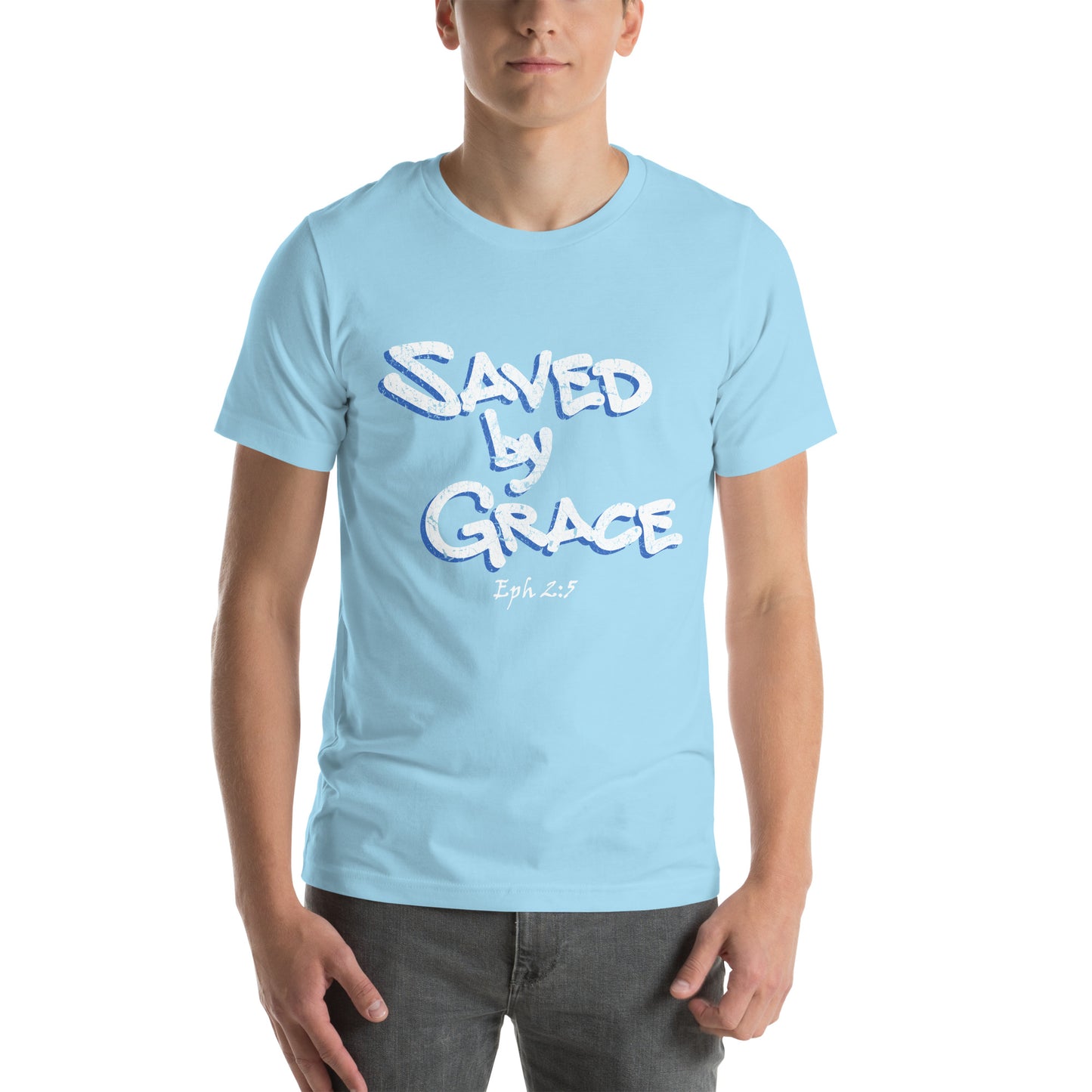 Saved by Grace Grungy-Graffiti Unisex T-shirt