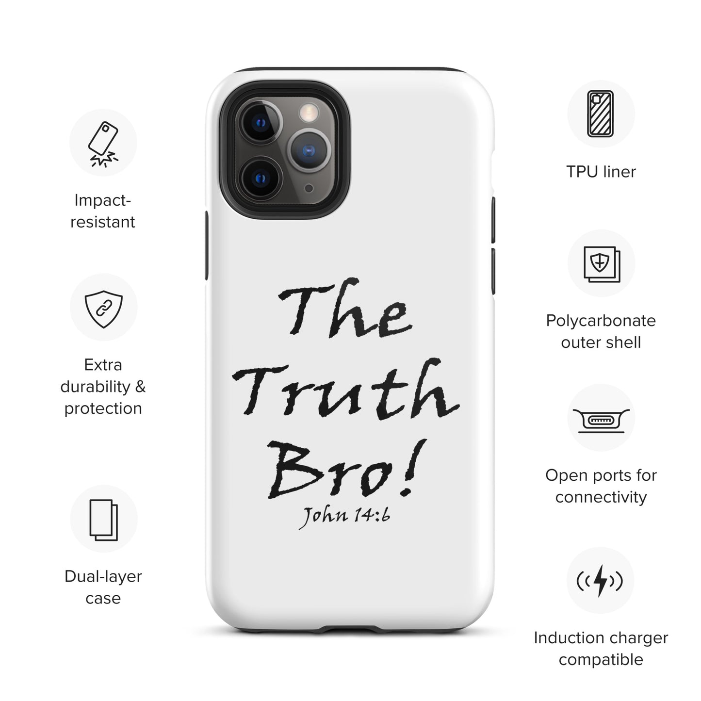 The Truth Bro! Tough iPhone Case - Solid Rock Designs | Christian Apparel