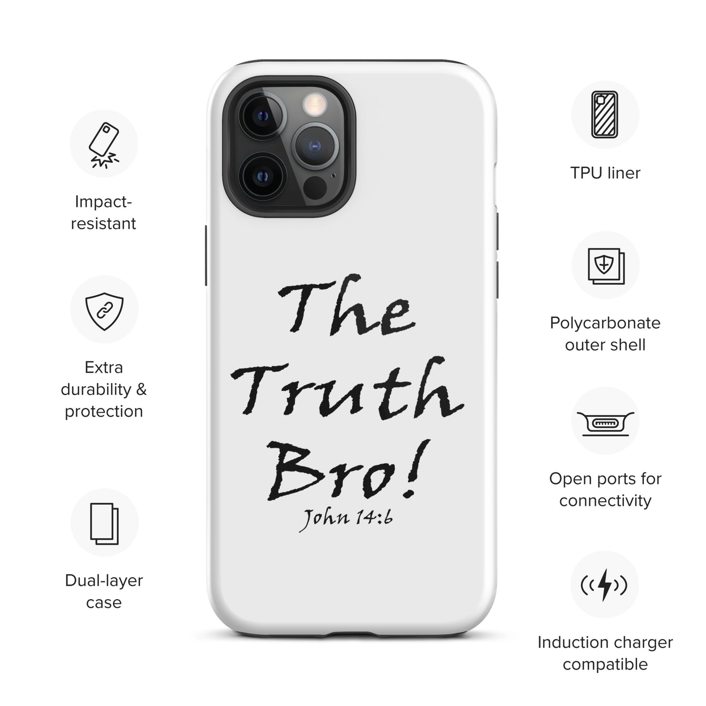 The Truth Bro! Tough iPhone Case - Solid Rock Designs | Christian Apparel