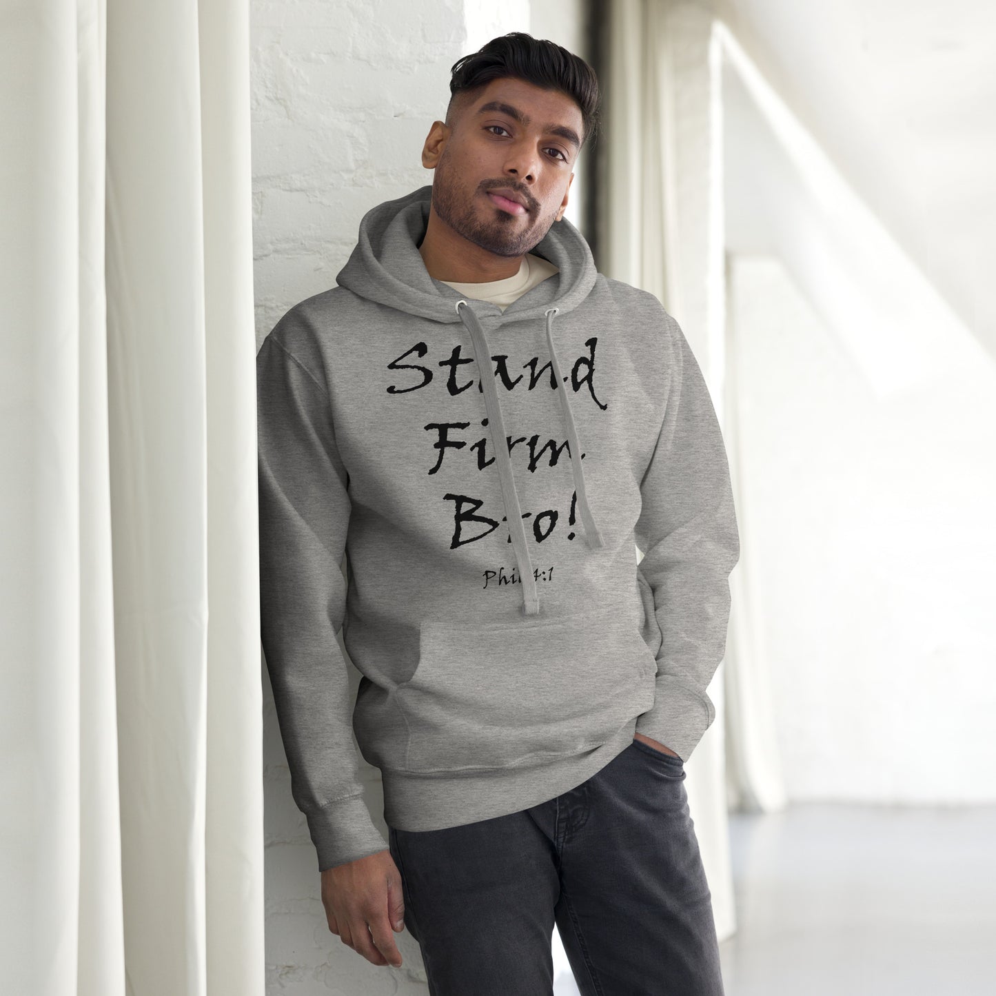 Stand Firm Bro! Unisex Hoodie - Solid Rock Designs | Christian Apparel