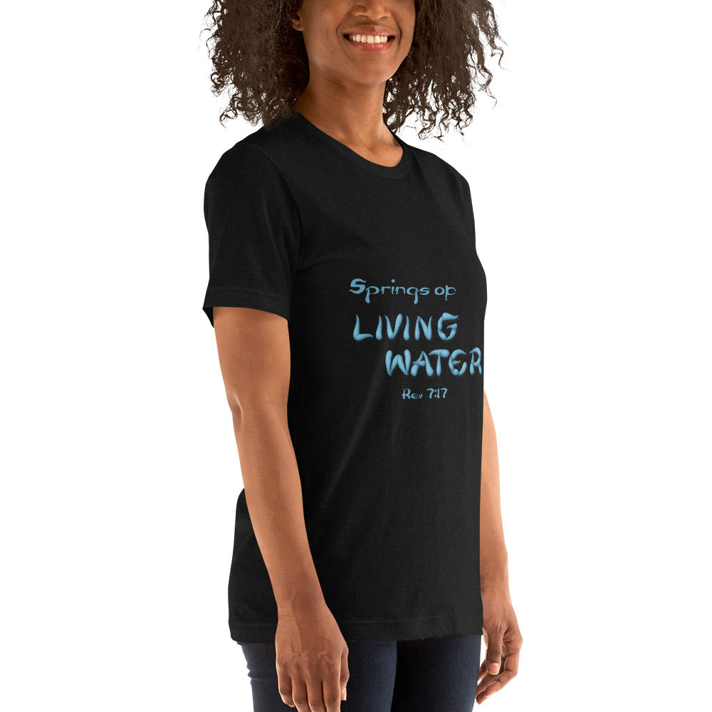 Springs of Living Water Unisex t-shirt - Solid Rock Designs | Christian Apparel