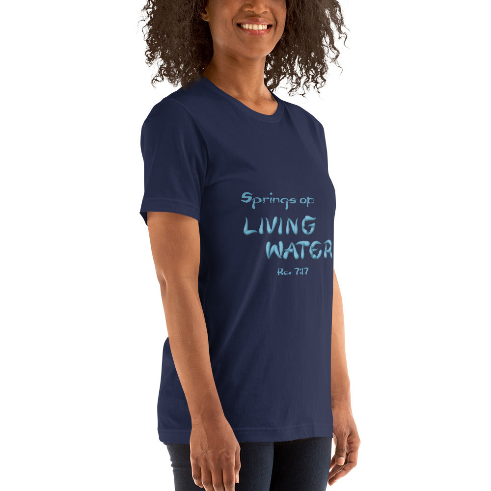 Springs of Living Water Unisex t-shirt - Solid Rock Designs | Christian Apparel