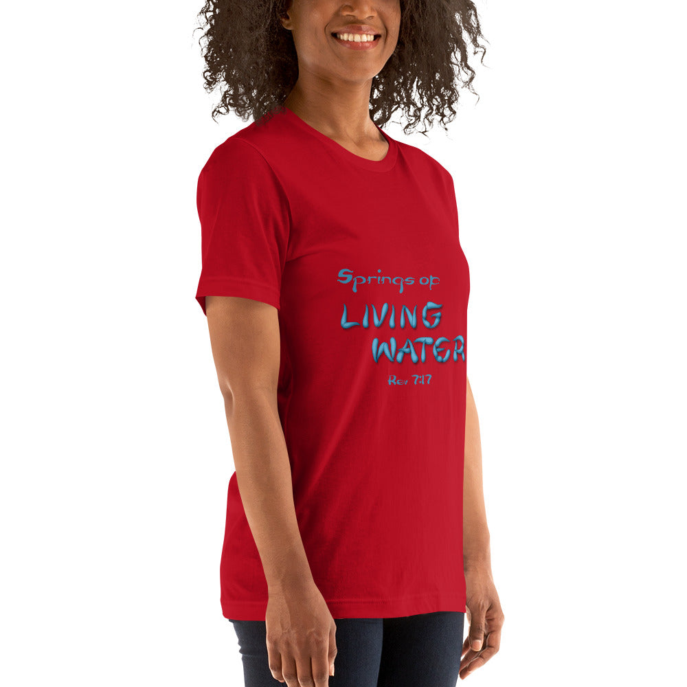 Springs of Living Water Unisex t-shirt - Solid Rock Designs | Christian Apparel