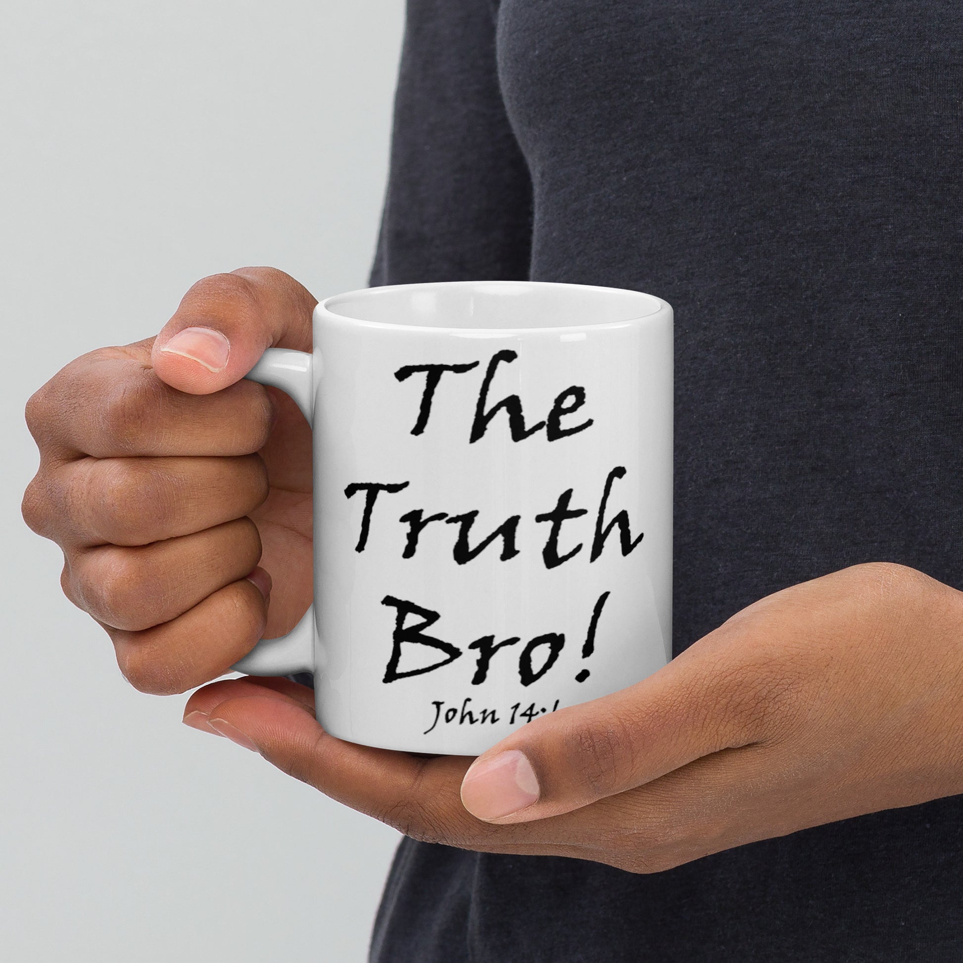 The Truth Bro! White Glossy Ceramic Mug - Solid Rock Designs | Christian Apparel